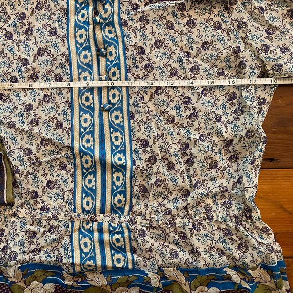 LUCKY BRAND SEMI-SHEER BOHO BLOUSE, TUNIC SZ MED, LIKE NEW - Picture 6 of 8